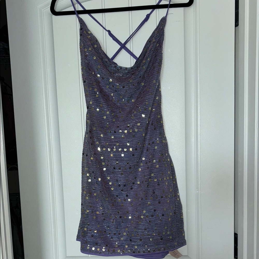 Sequin Purple Dress